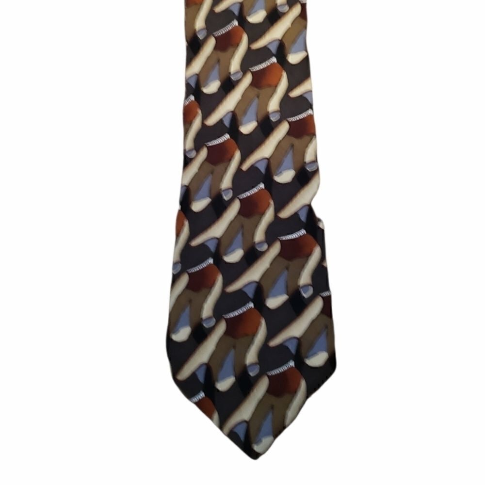 J. Garcia, lady with argyle socks, silk tie